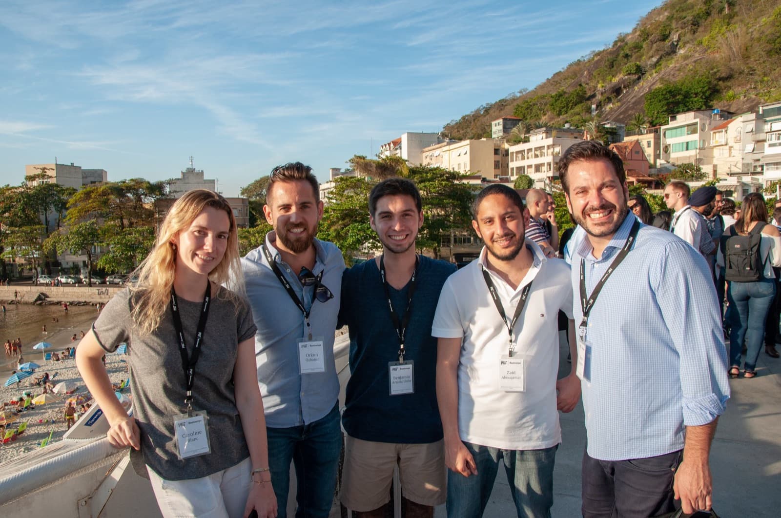 The Compy team on a rooftop overlooking Rio