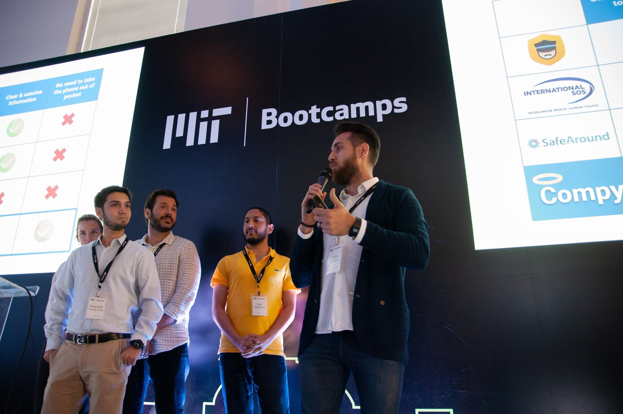 Presenting Compy to the jury on the final day, one of the finalist teams